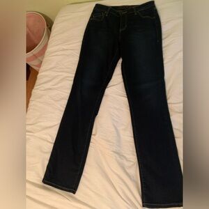 Jag Mid Rise Women's Straight Leg Jeans - Dark Blue